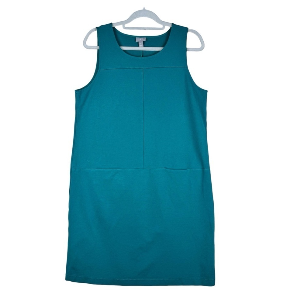 J. Jill Sleeveless Stretch Dress Size Large Green Pull on